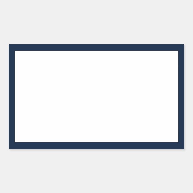 Spice jar dark navy blue border blank  rectangular sticker (Front)