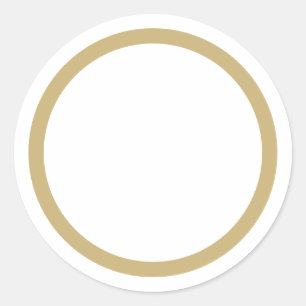 Spice jar gold border blank round label stickers