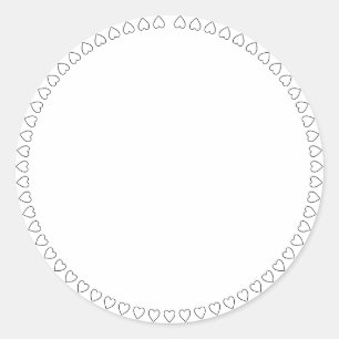 Spice jar hearts blank round label seal sticker