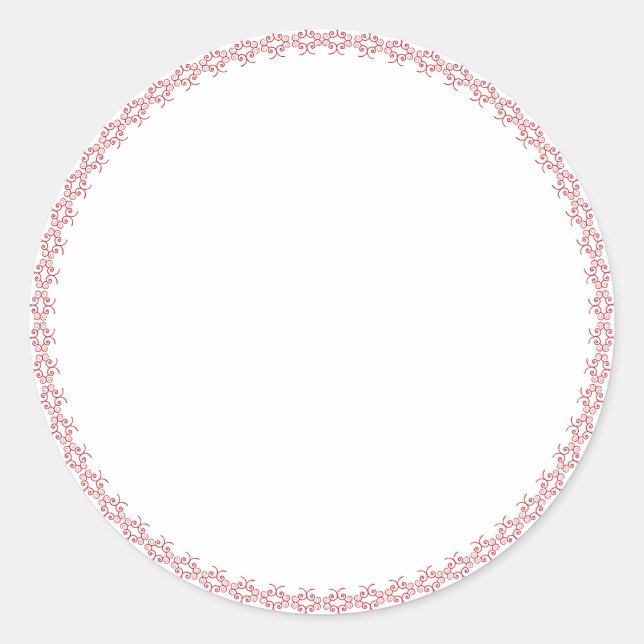 Spice jar red whimsical blank round label sticker (Front)