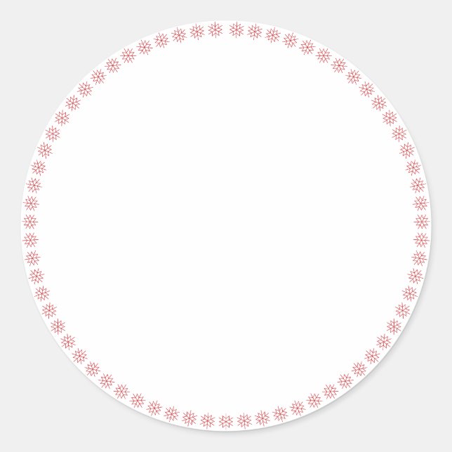 Spice jar snowflakes border blank label sticker (Front)