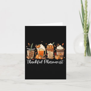 Spice Latte Fall Coffee Lover Thankful Pharmacist Card