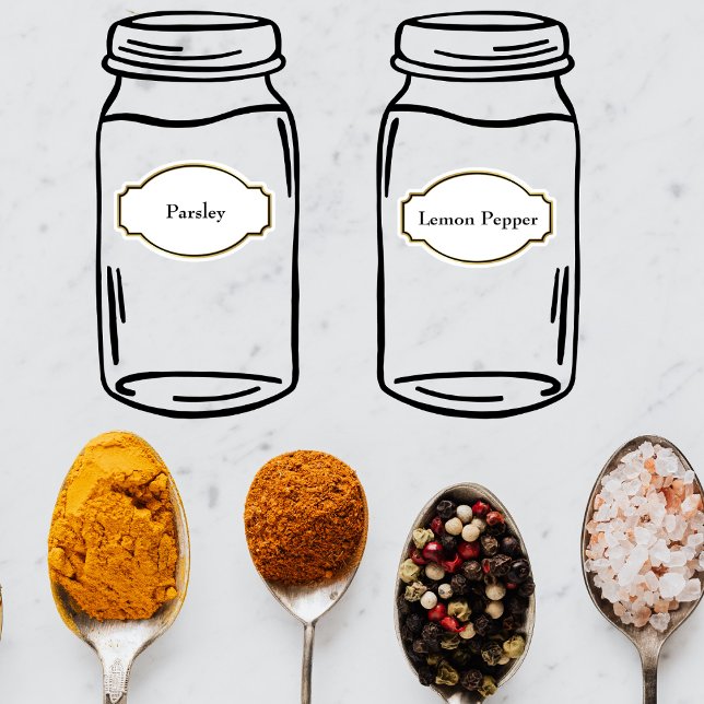 Spice Rack Waterproof Elegant Pantry Labels (Creator Uploaded)