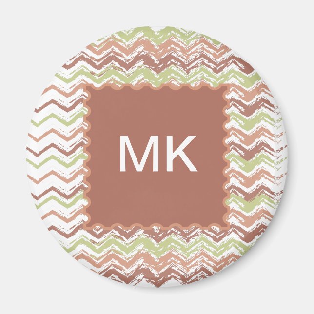 Spice Scribble Chevron ZigZag Magnet (Front)