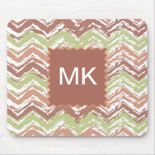 Spice Scribble Chevron ZigZag Mouse Pad