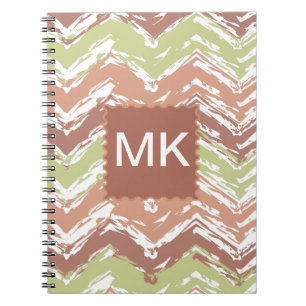 Spice Scribble Chevron ZigZag Spiral Notebook
