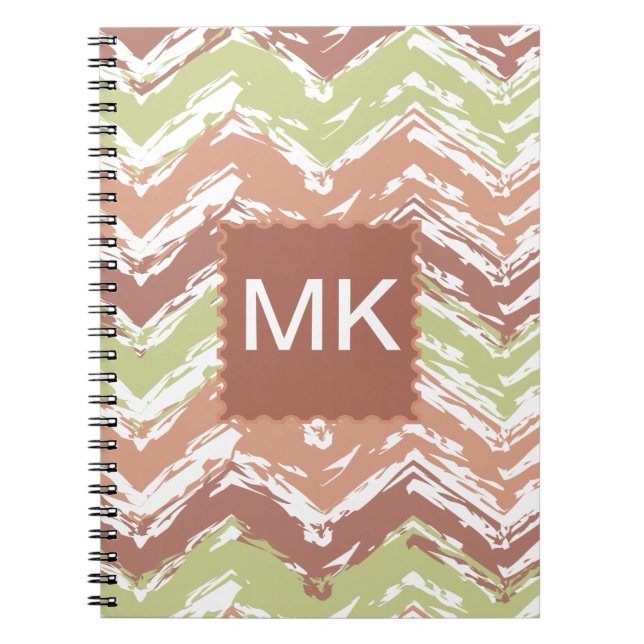 Spice Scribble Chevron ZigZag Spiral Notebook (Front)