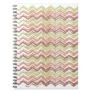 Spice Scribble Chevron ZigZag Spiral Notebook