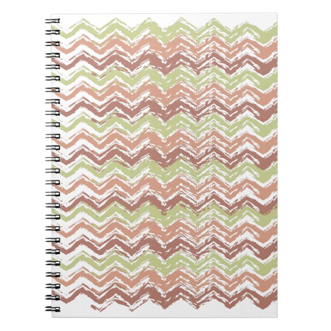 Spice Scribble Chevron ZigZag Spiral Notebook (Front)