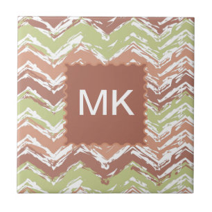 Spice Scribble Chevron ZigZag Tile