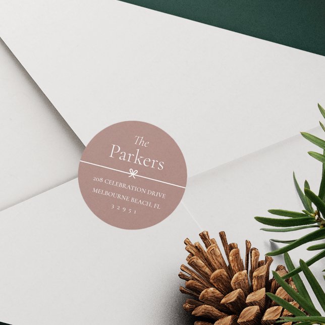 Spice | Simple Minimal Bow Return Address Sticker (Creator Uploaded)