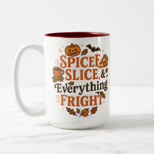 Spice, Slice, & Everything Fright Halloween Two-Tone Coffee Mug