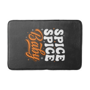 Spice Spice Baby Halloween Retro Typography Design Bath Mat