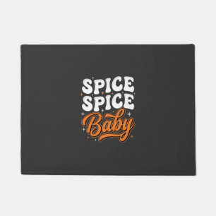 Spice Spice Baby Halloween Retro Typography Design Doormat