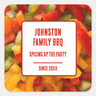 Spice Up The Party Family Reunion Summer Picnic Square Sticker