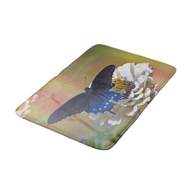 Spicebush Swallowtail Bath Mat (Angled)
