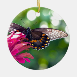 Spicebush Swallowtail Ceramic Tree Decoration