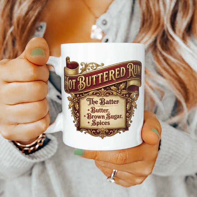 Spiced Buttered Rum Winter Batter Recipe Coffee Mug (Creator Uploaded)
