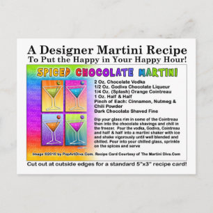 Spiced Chocolate Martini Recipe Postcard