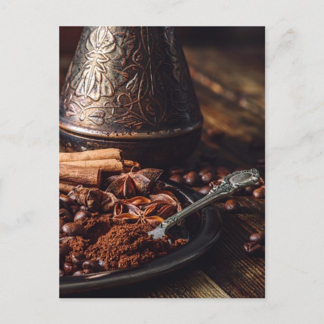 Spiced coffee postcard (Front)