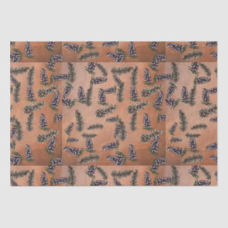 spiced orange with pine cones tissue paper