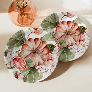 Spiced Pumpkin A Little Pumpkin Baby Shower  Paper Plate