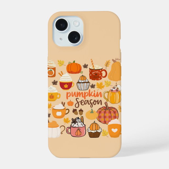 Spiced Pumpkin Season iPhone 15 Case (Back)