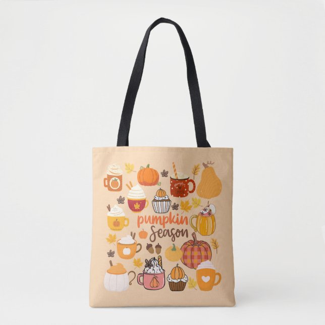 Spiced Pumpkin Season Tote Bag (Front)