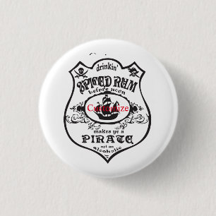 Spiced Rum Pirate Drink Thunder_Cove 3 Cm Round Badge