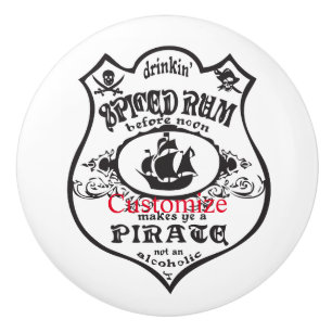 Spiced Rum Pirate Drink Thunder_Cove Ceramic Knob