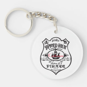 Spiced Rum Pirate Drink Thunder_Cove Key Ring