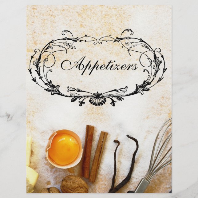 Spices And Utensils Recipe Binder Dividers (Front)