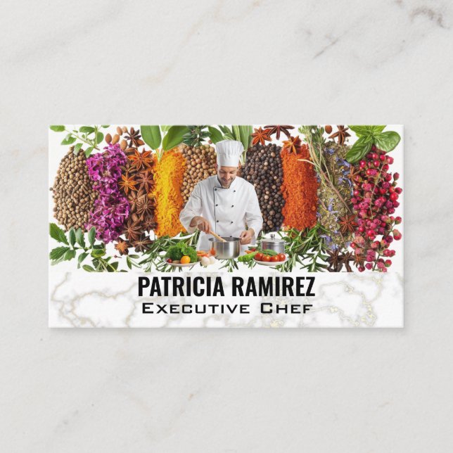 Spices Herbs | Chef Cooking Business Card (Front)