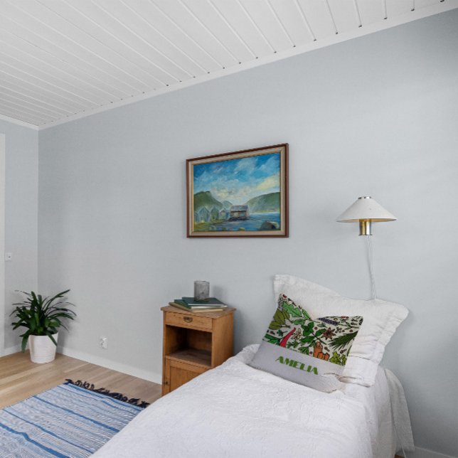 Spices pattern name green Throw Pillow (Creator Uploaded)