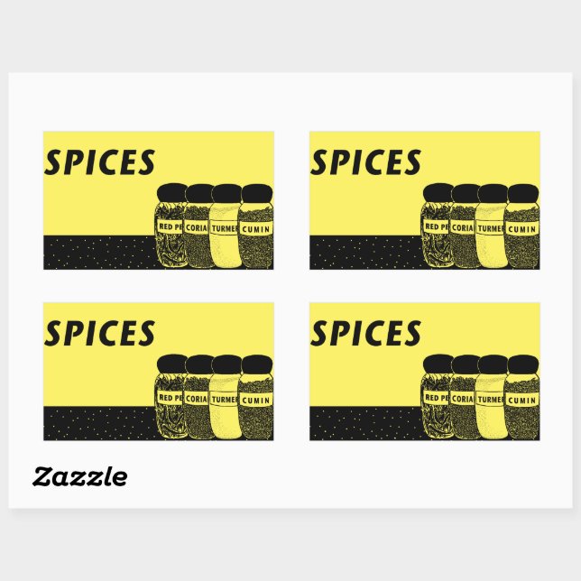 Spices Rectangular Sticker (Sheet)