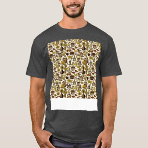 Spices Seamless Pattern Seasoning Herbs Jar India  T-Shirt