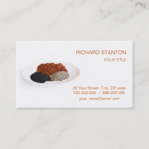 Spicies on the plate business card