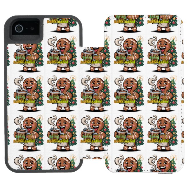 Spicy and Caffeinated Incipio iPhone Wallet Case (Folio Open)