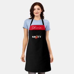 Spicy Apron - Custom Text Chili Cook Off Gift