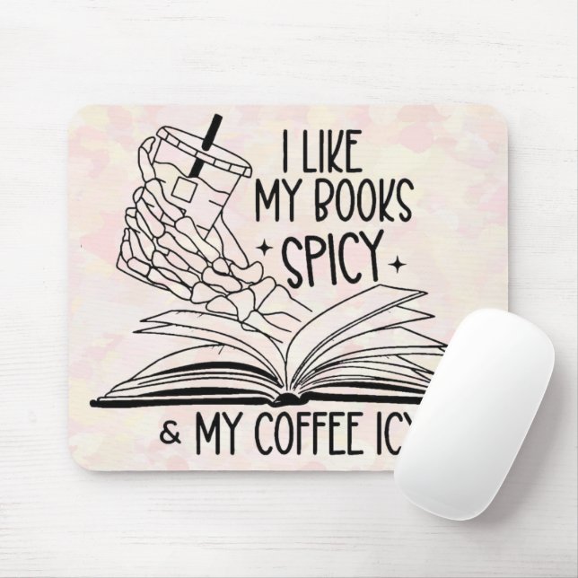 Spicy Books & Icy Coffee Mouse Pad (With Mouse)