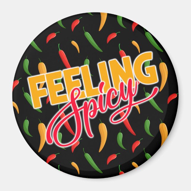 Spicy Chili Peppers Magnet (Front)