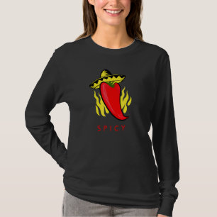 Spicy Chilli Jalapeno Pepper Hot Chilli Pod Somb T-Shirt