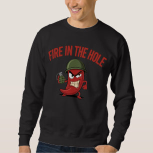 Spicy Chilli Pepper Funny Spicy Food Lover  Sweatshirt