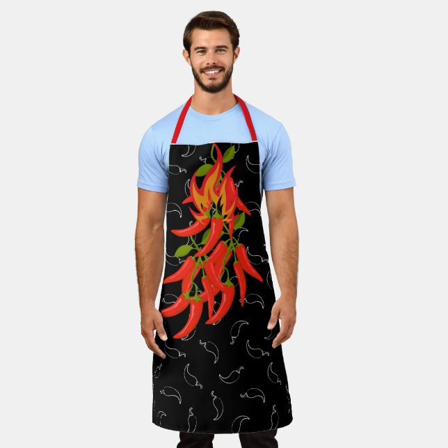 Spicy Chillies  Apron (Worn)