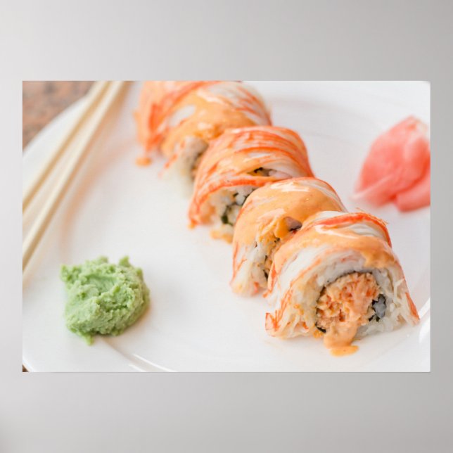 Spicy Crab Sushi Poster (Front)