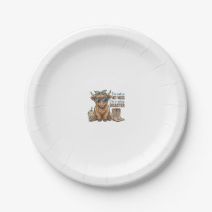 Spicy Disaster Highland Cow Coffee Western Shirt D Paper Plate