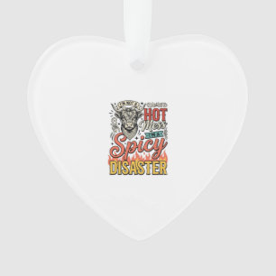 Spicy Disaster Highland Cow Vintage Western Shirt  Ornament