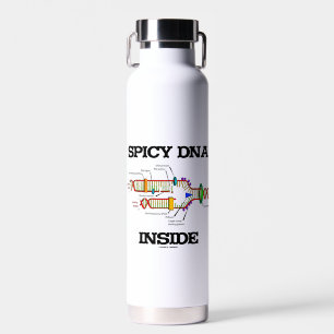 Spicy DNA Inside Molecular Biology Geek Humour Water Bottle