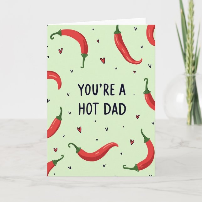Spicy Fathers Day Greeting Card (Front)
