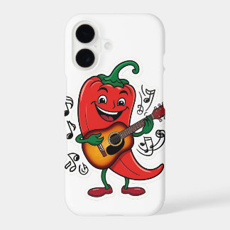 Spicy Guitar Pepper Sticker Design